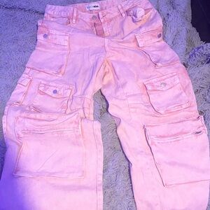 Fashion Nova Pink Flare & Wide Leg Jeans